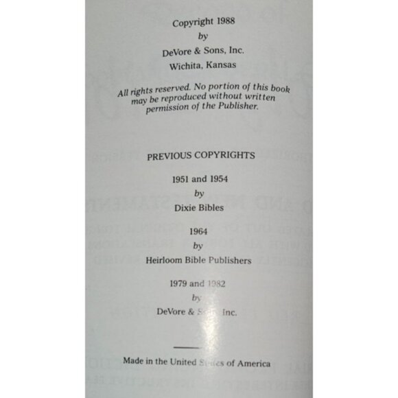 Holy Bible Master Reference Edition By Heirloom Devore & Sons Vintage 1988 Gold - Picture 2 of 6